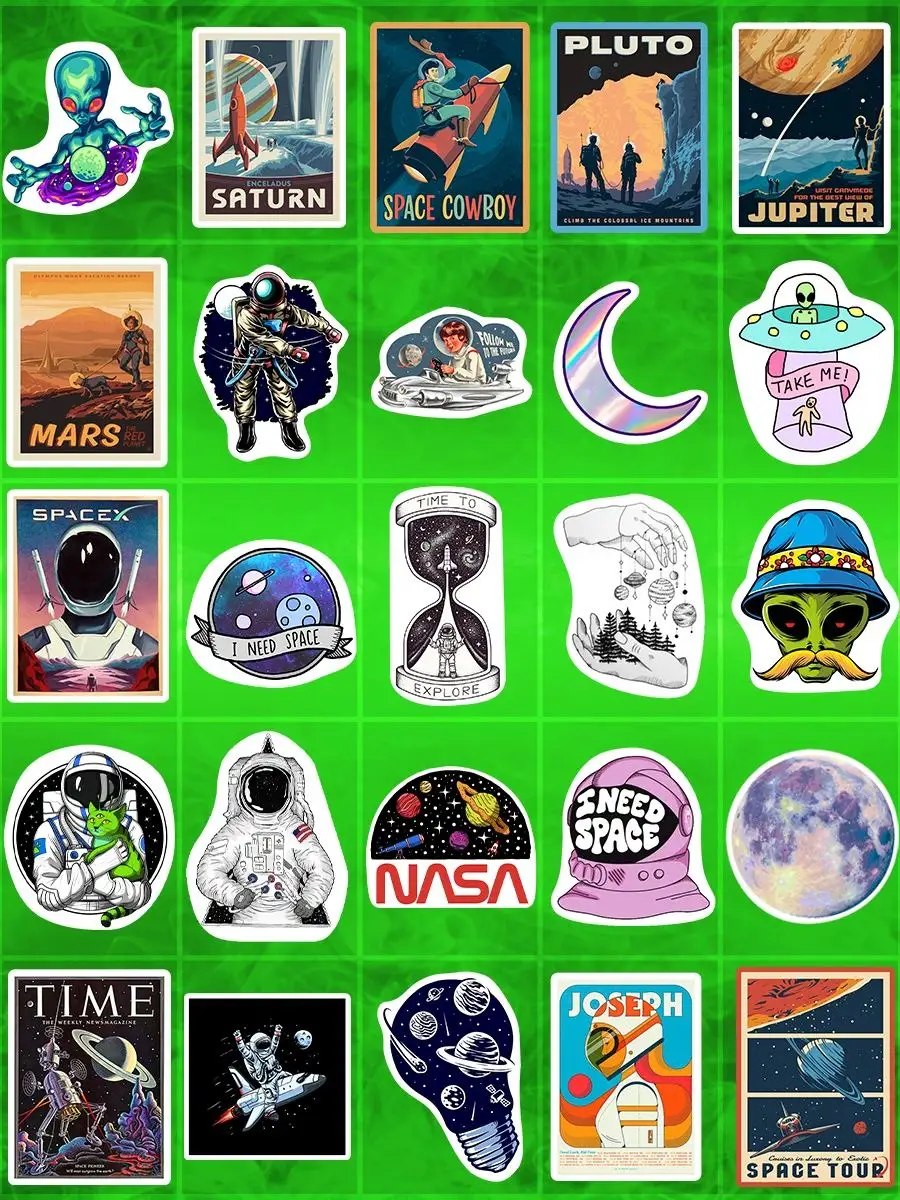 Стикеры наклейки на телефон стикерпак стикербук Космос Space Sticker Rush  купить по цене 160 ₽ в интернет-магазине Wildberries | 108558874