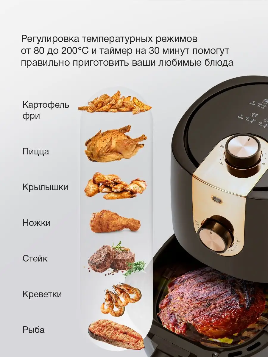 Аэрогриль Hyundai HYF-3554_4.5, HYF-3554 - купить по выгодной цене в интернет-ма