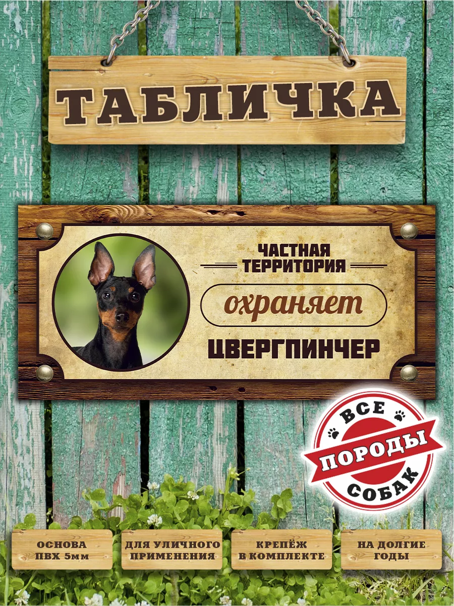 Табличка, Цвергпинчер Злая собака купить по цене 448 ₽ в интернет-магазине  Wildberries | 110164906