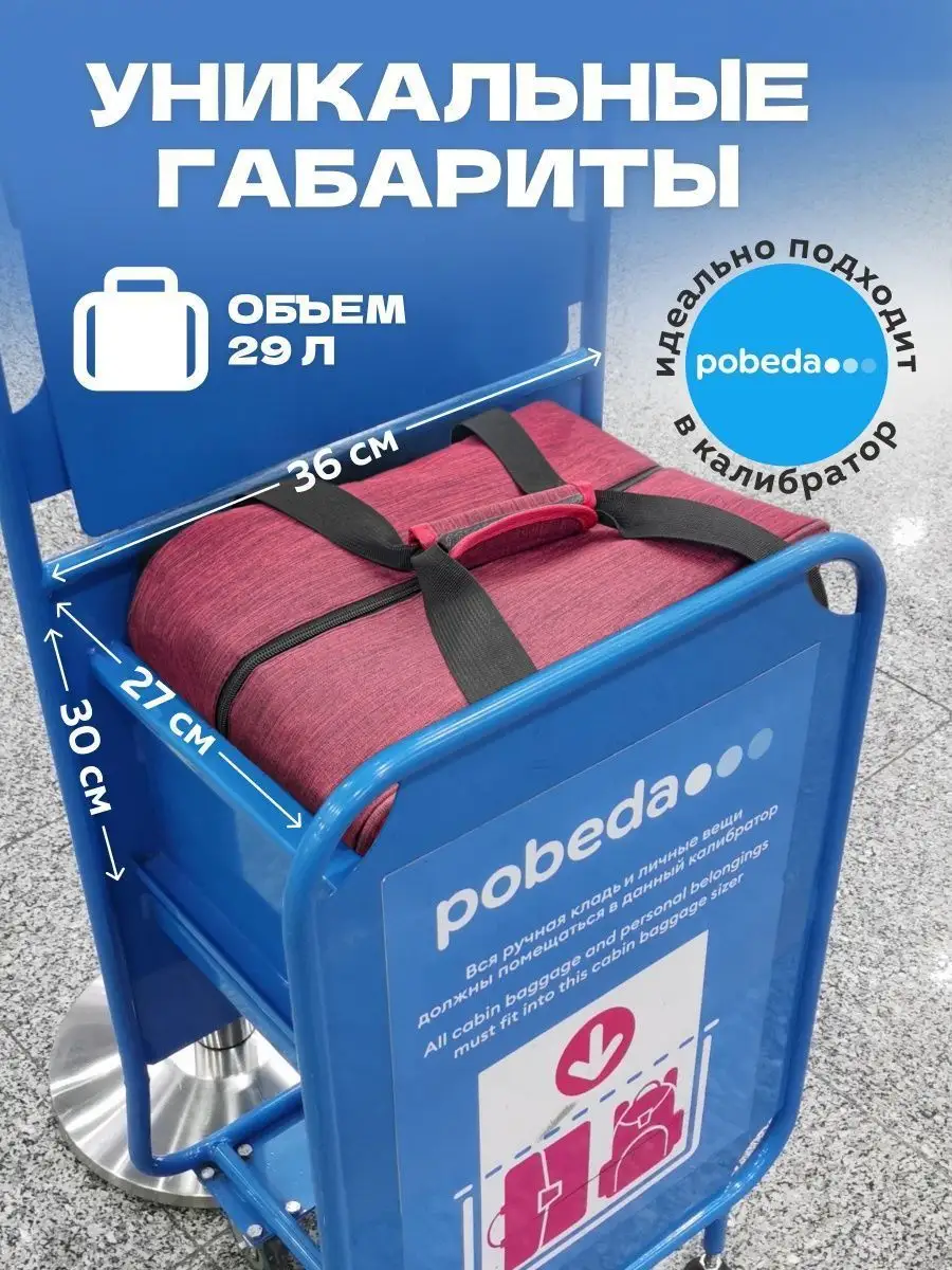 Сумка Дорожная Ручная кладь в Победу 36 30 27 MeetYourBag купить по цене 1  065 ₽ в интернет-магазине Wildberries | 110261770