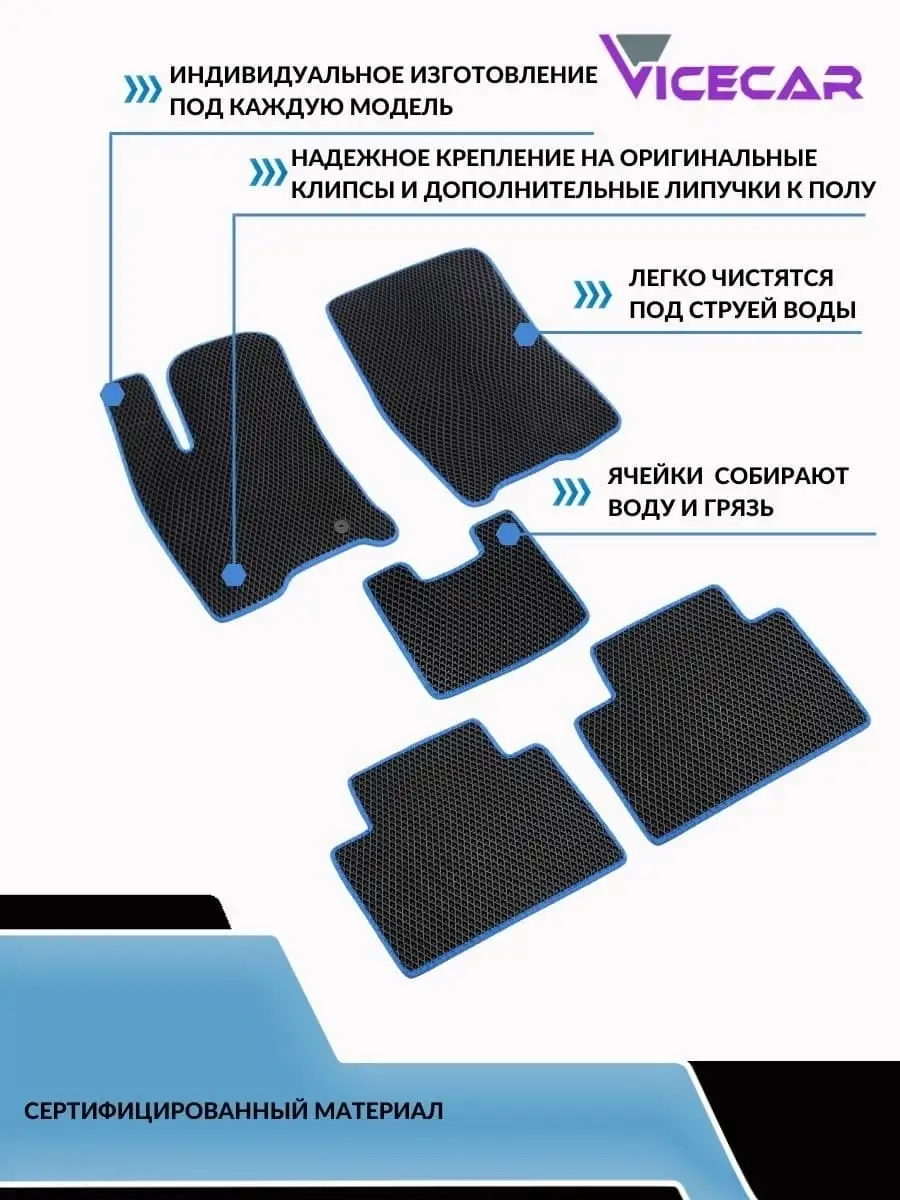 Car floor mats Коврики в салон эва Матиз Daewoo Matiz 1998 - 2015